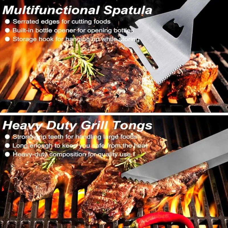 Stainless Steel 29-Piece BBQ Set