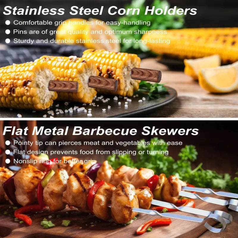 Stainless Steel 29-Piece BBQ Set